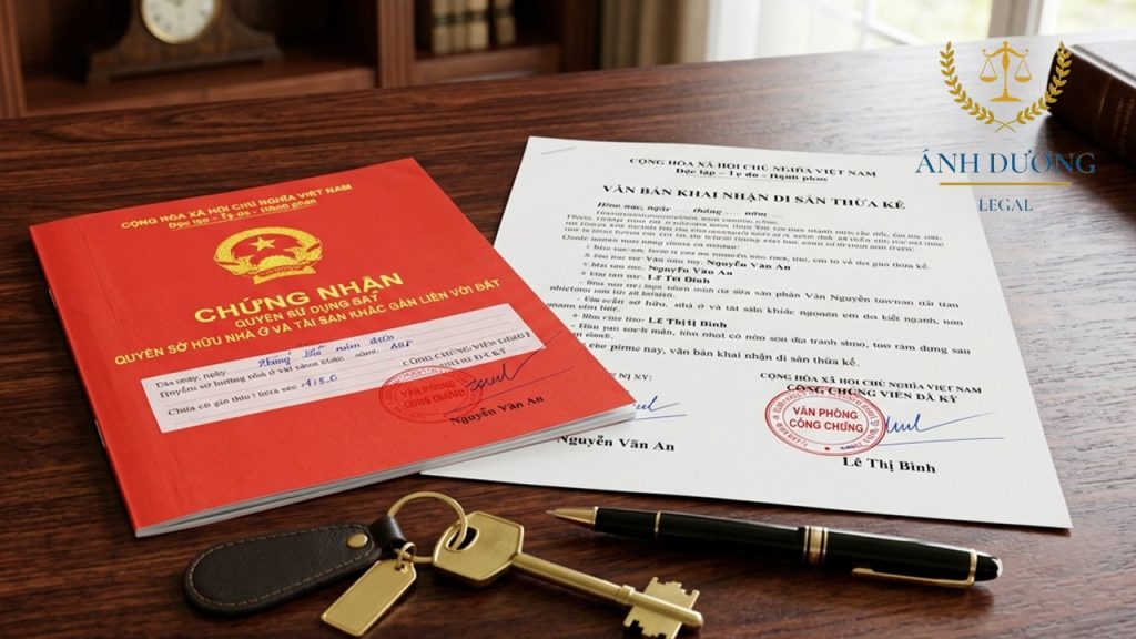 Mẫu văn bản khai nhận di sản thừa kế chuẩn Luật Công chứng